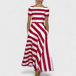 Emma – Abito leggero e vaporoso con sottili righe