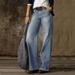Cess - Pantaloni in Denim con Gamba Larga