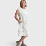 Nelia - Abito estivo a girocollo con bella stampa