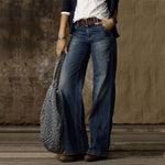 Cess - Pantaloni in Denim con Gamba Larga