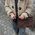 Rebecca | Borsa a Spalla in Pelle Scamosciata Luxe