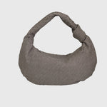 Celeste | Borsa Media Suede Intrecciata con Nodo