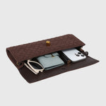 Cherry | Clutch in Suede Intrecciato di Lusso