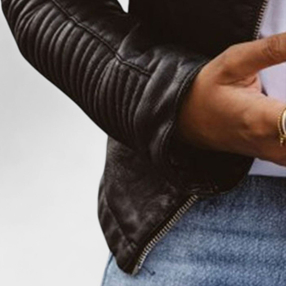 Vitória - Casaco de couro elegante