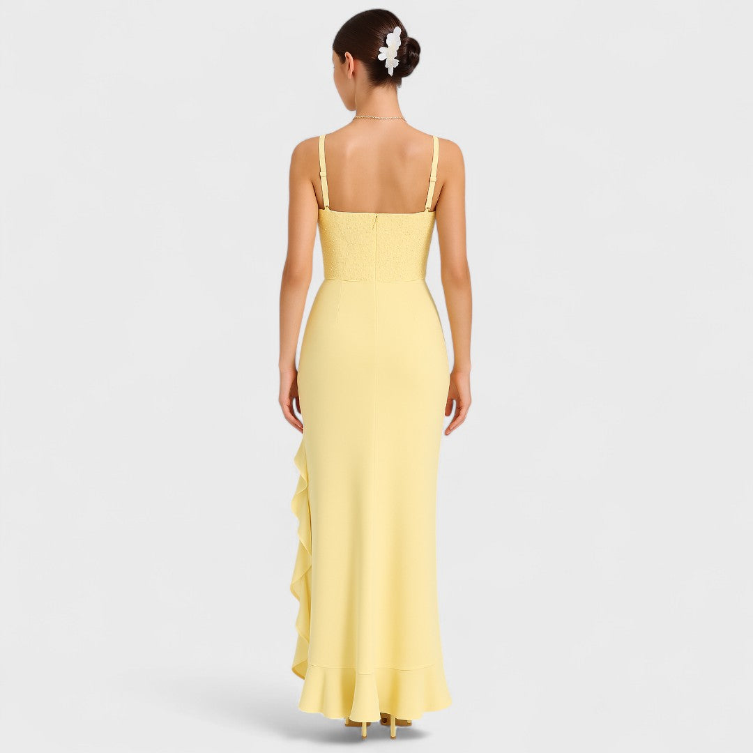 Bella - Abiti Corsetto In Raso Con Volant