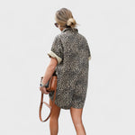 Nonette - Abito camicia con stampa leopardo