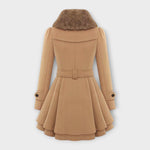 Emma - Cappotto Elegante con Collo in Pelliccia Sintetica