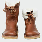 Scarpe da uomo in pelle impermeabili con rivestimento in lana