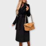 Eliza - Cappotto Lungo Elegante con Fiocchi
