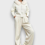 Alisanne – Giacca a maglia con zip e colletto in faux fur