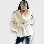 Gracelle – Cappotto con polsini in pelliccia