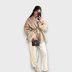 Gracelle – Cappotto con polsini in pelliccia