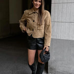 Giacca in Faux Suede Marissa