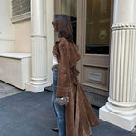 Molly trench coat in suede sintetico