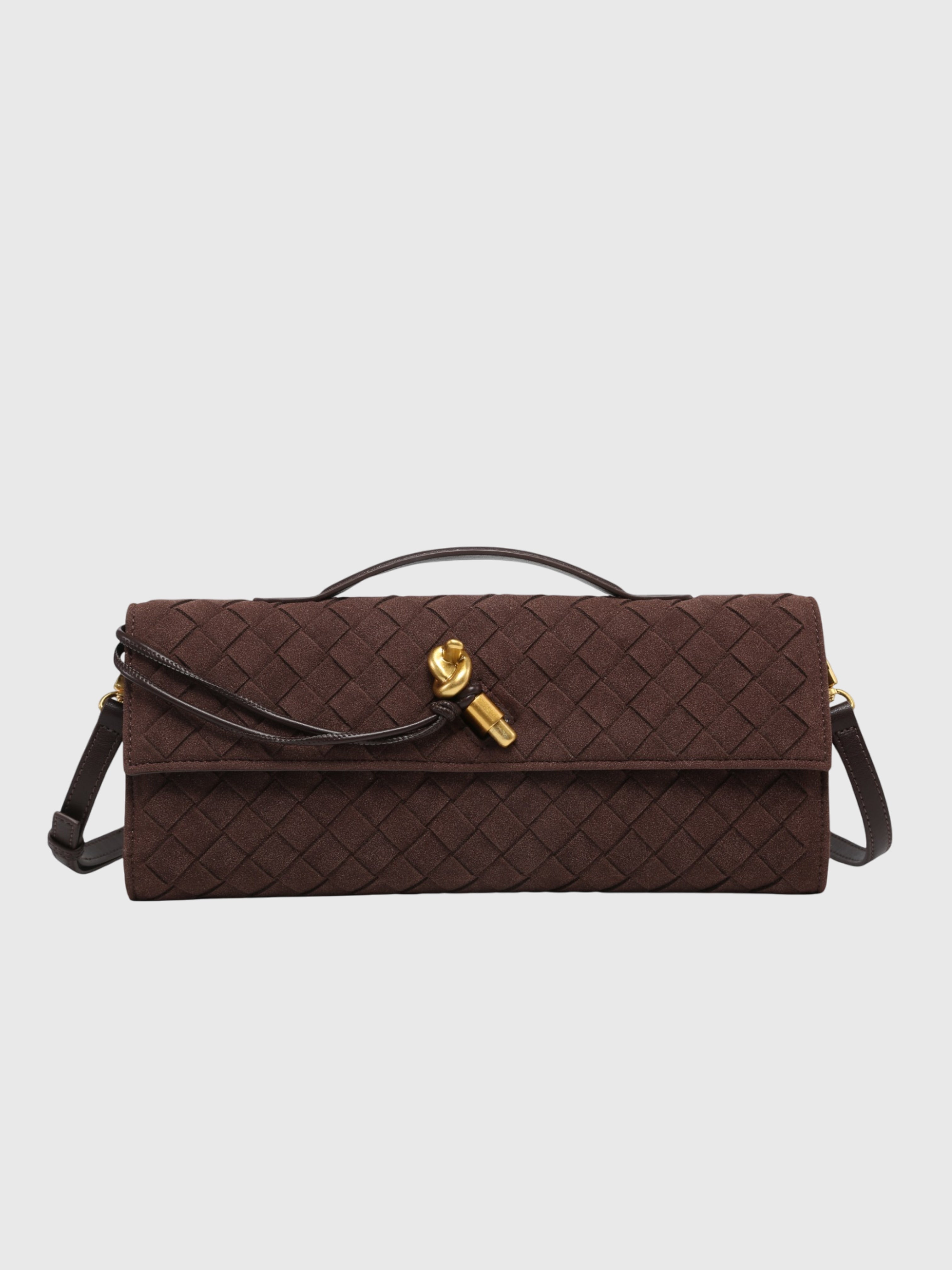 Cherry | Clutch in Suede Intrecciato di Lusso