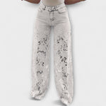 Jeans Trendy in Pizzo Patchwork