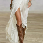 Tavessa Aurora - Vestido Largo de Lino