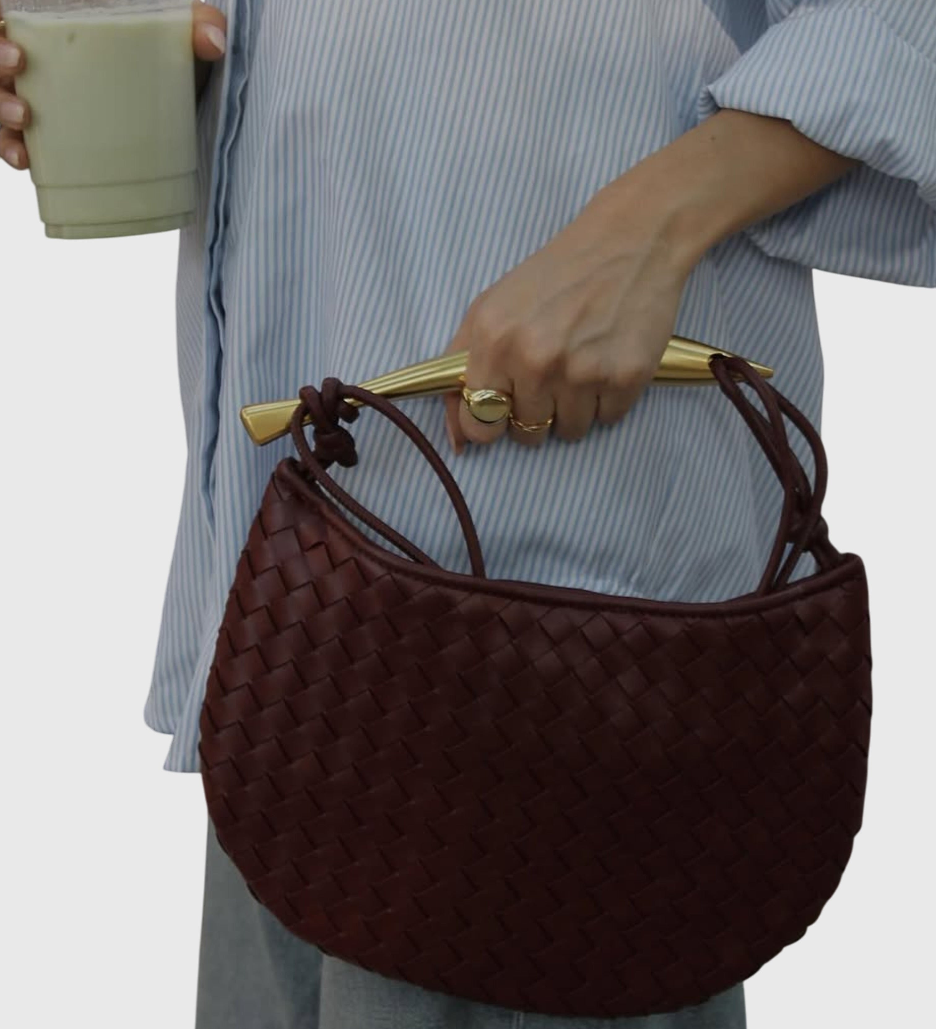 Bianca | Borsa Intrecciata Strutturata Luxe