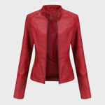 Tavessa Romina – Elegante Casaco de Couro Casual