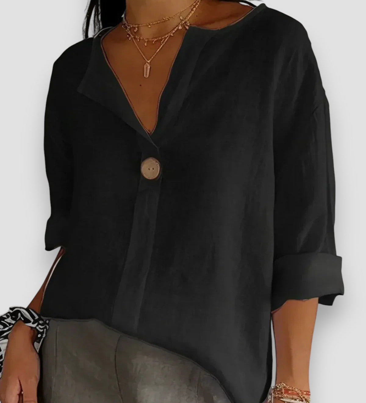 Tessa - Blusa Casual con Scollo a V