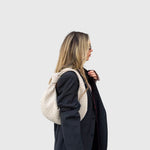 Celeste | Borsa Media Suede Intrecciata con Nodo