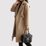Tavessa Elena – Casaco Elegante de Lã com Cinto
