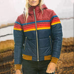 Ines | Chaqueta Retro con Capucha de Piel