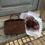 Rebecca | Borsa a Spalla in Pelle Scamosciata Luxe