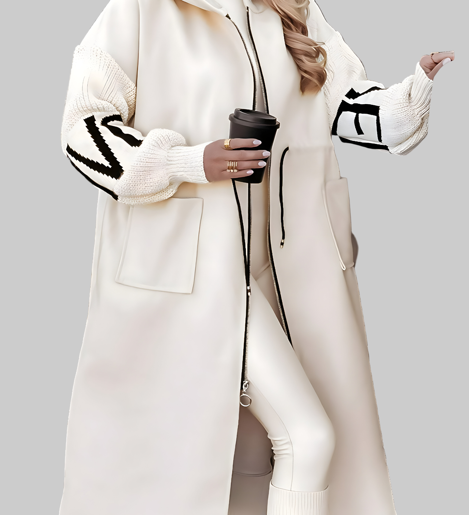 Tavessa Elena – Casaco Elegante de Inverno com Capuz para Mulher