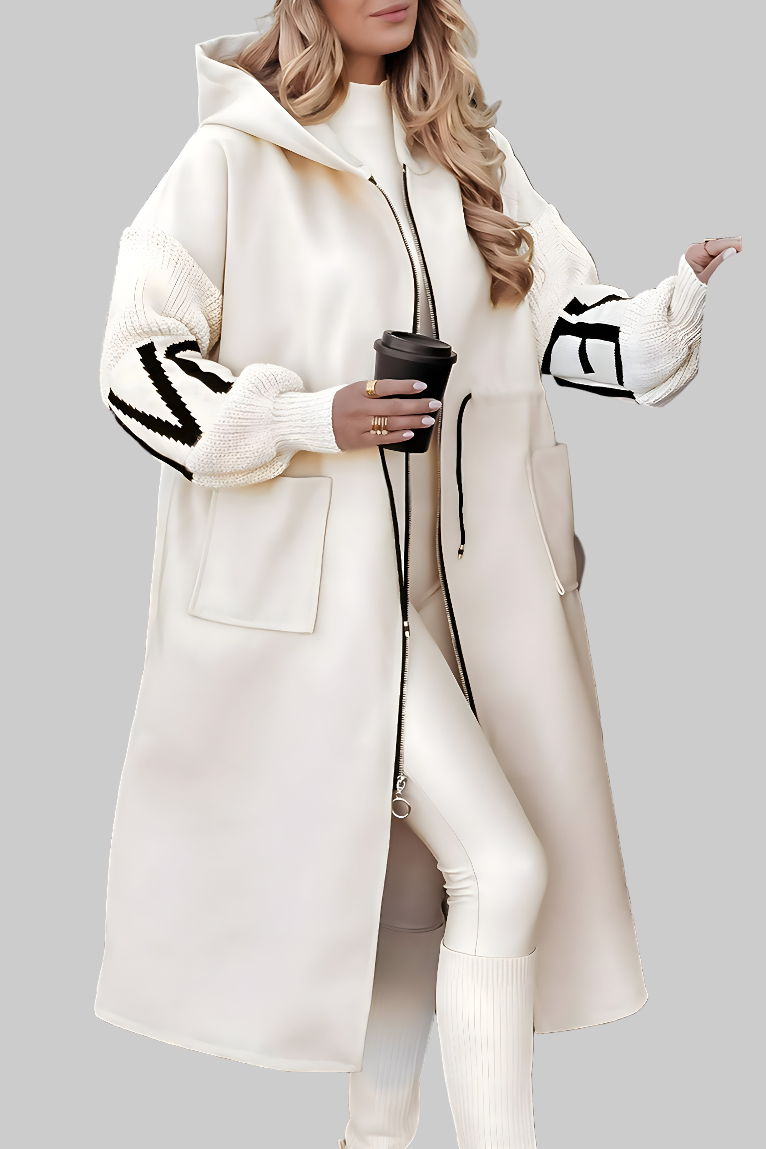 Tavessa Elena – Casaco Elegante de Inverno com Capuz para Mulher
