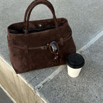 Rebecca | Borsa a Spalla in Pelle Scamosciata Luxe