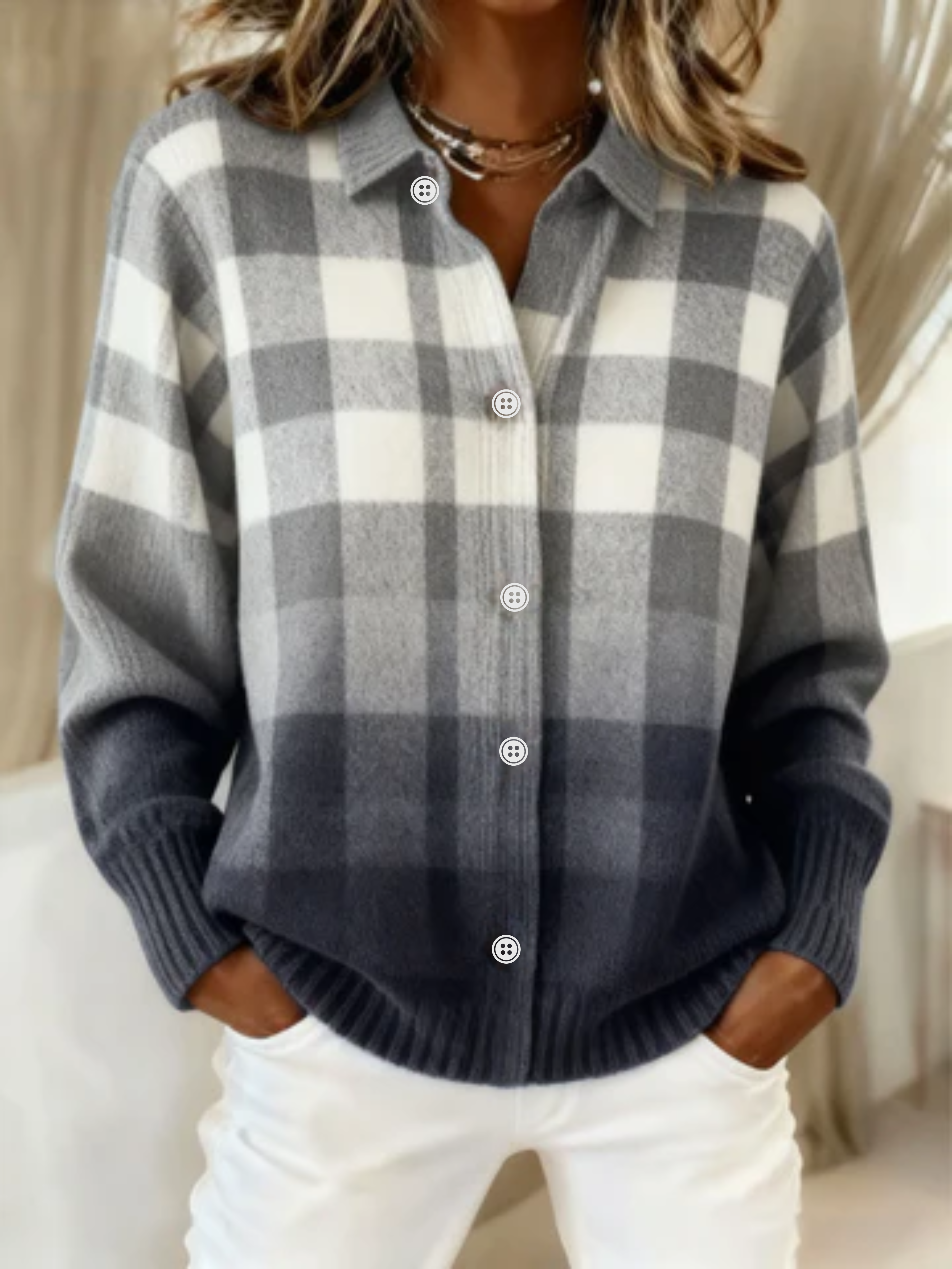Tavessa Mara — Camisola a Quadros