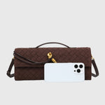 Cherry | Clutch in Suede Intrecciato di Lusso