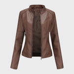 Tavessa Romina – Elegante Casaco de Couro Casual