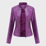 Tavessa Romina – Elegante Casaco de Couro Casual