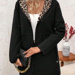 Elena | Chaqueta reversible con estampado de leopardo