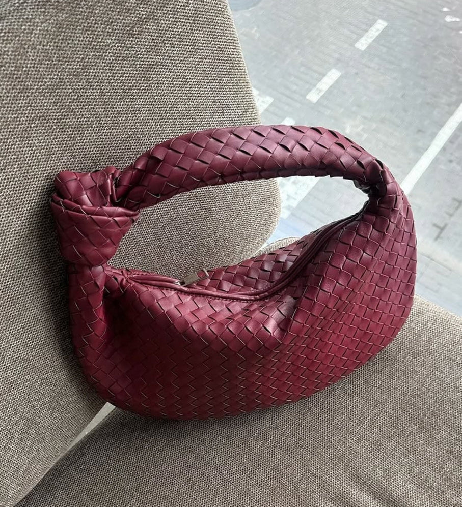 Giselle | Borsa a Spalla Media Intrecciata con Nodo