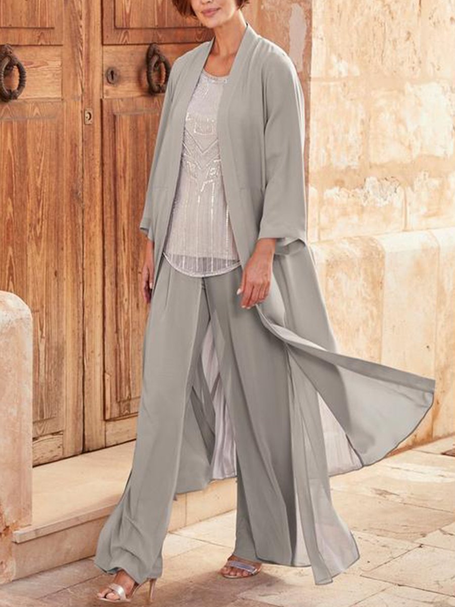 Fato de Duas Peças para Mulher em Chiffon Largo e Solto
