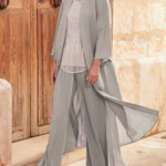 Fato de Duas Peças para Mulher em Chiffon Largo e Solto