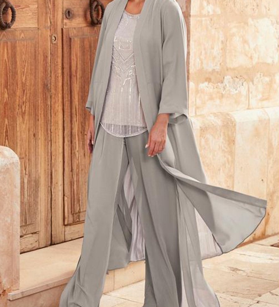 Fato de Duas Peças para Mulher em Chiffon Largo e Solto