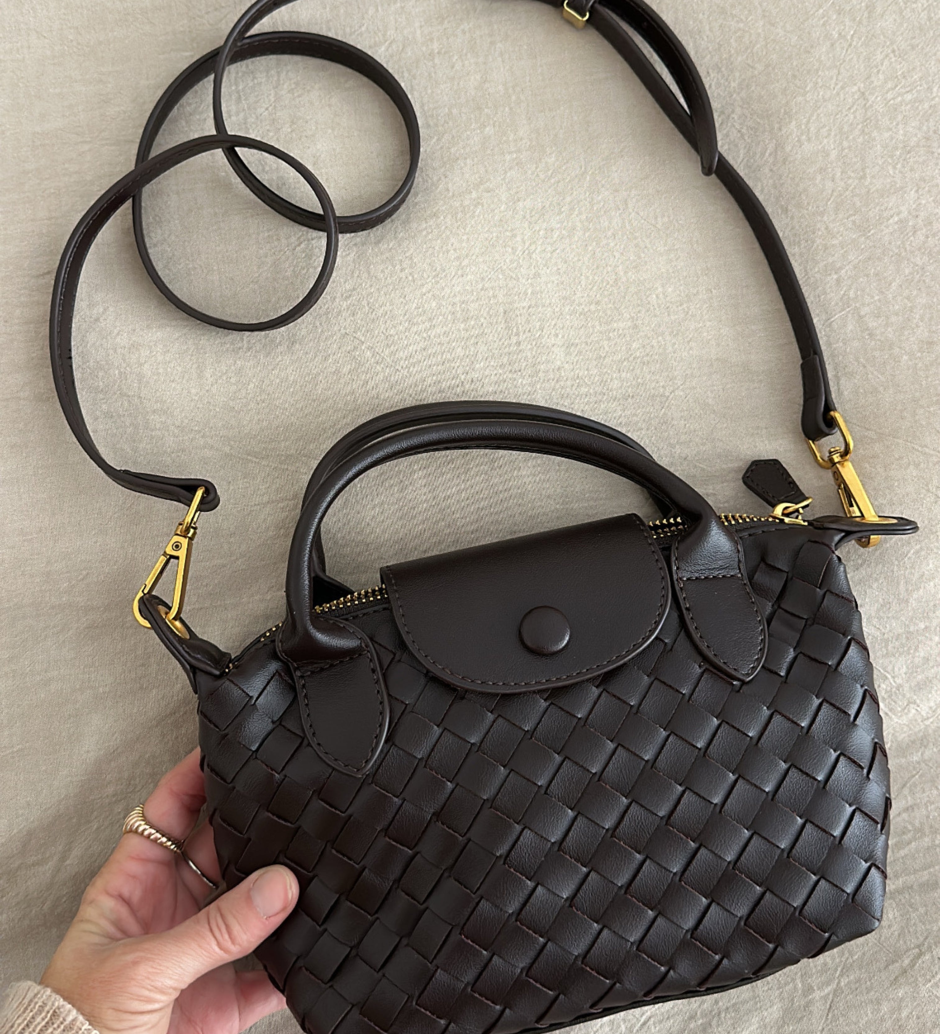 Elise | Borsa Convertibile Piccola Intrecciata