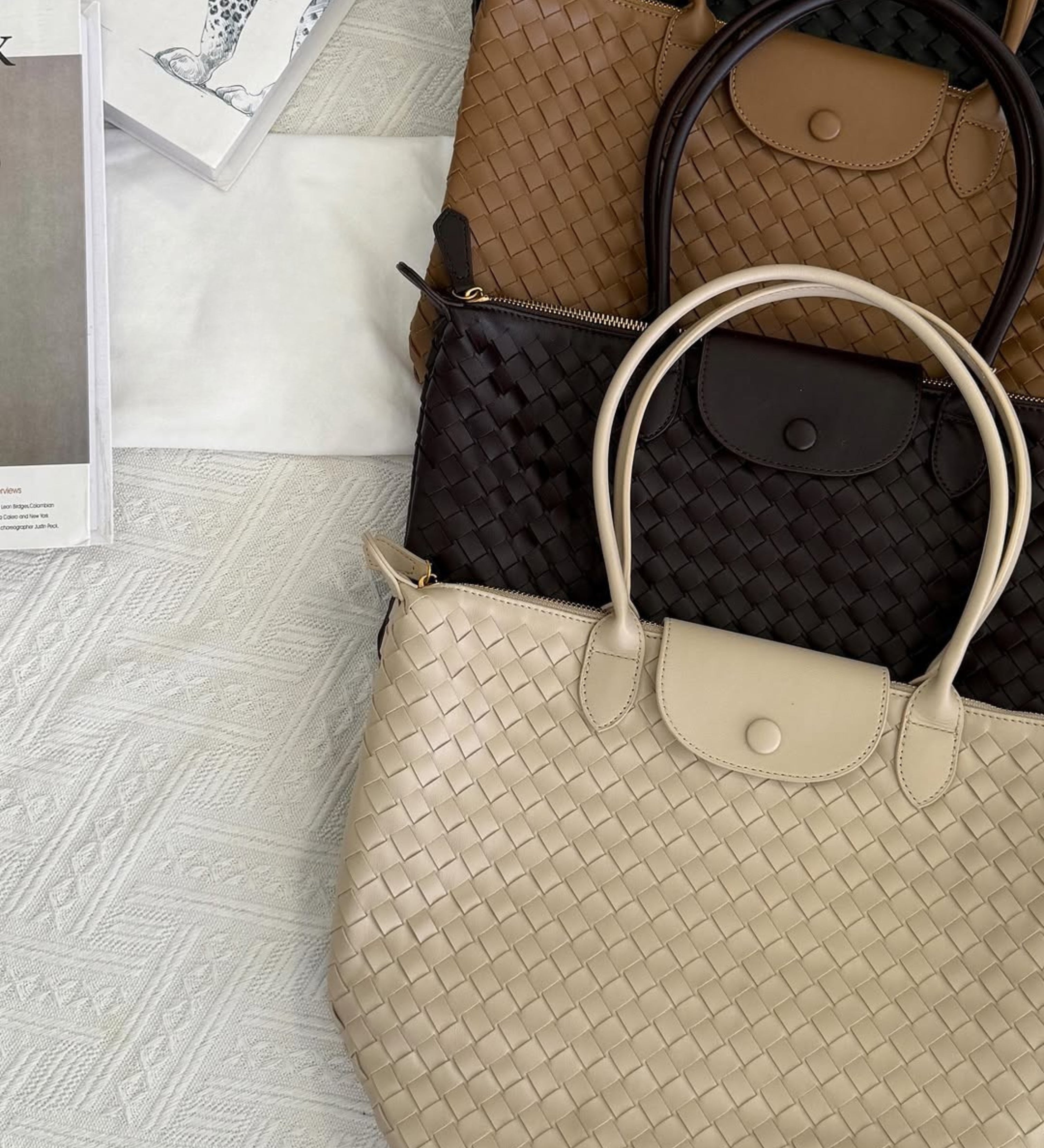 Isabelle | Borsa Tote Spaziosa Intrecciata per Tutti i Giorni