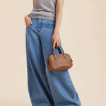 Eliza | Borsa Quadrata con Zip Lucida