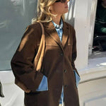 FIORA- Giacca Blazer in Camoscio