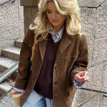 FIORA- Giacca Blazer in Camoscio