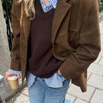 FIORA- Giacca Blazer in Camoscio