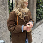 FIORA- Giacca Blazer in Camoscio