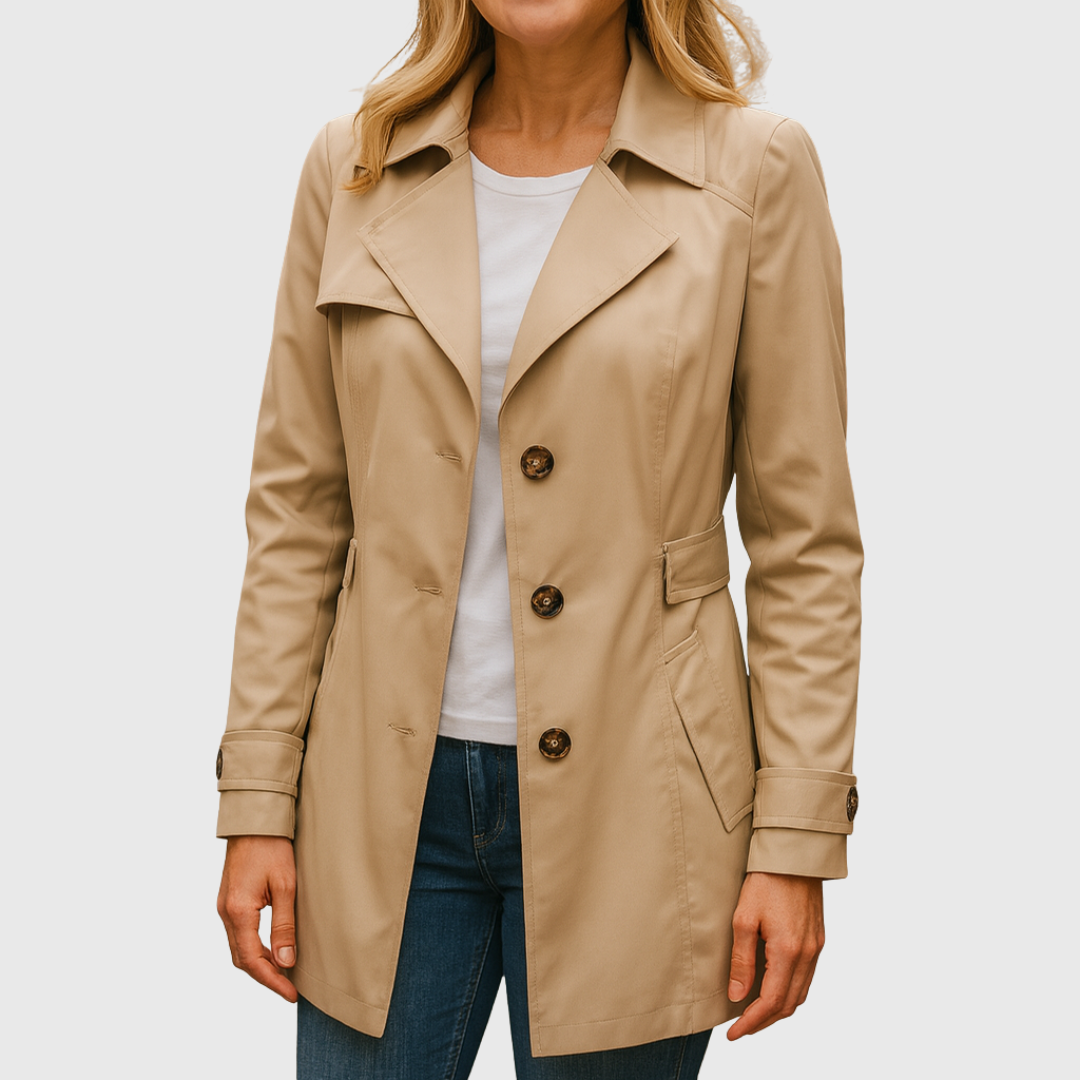 Tavessa Gabriela – Gabardina Clássica de Outono