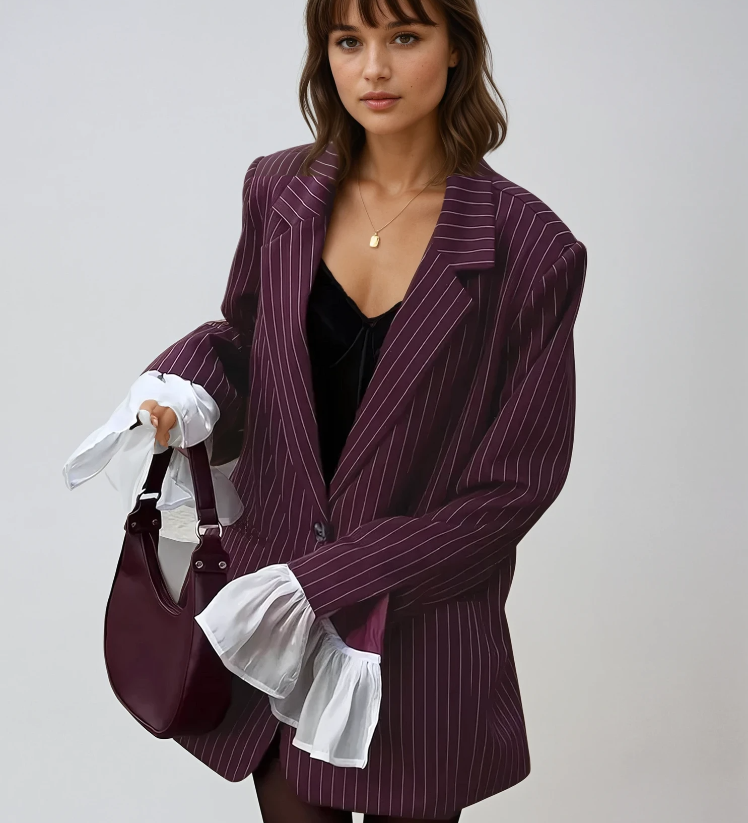 FIORA - Giacca da Suit Rosso Vino