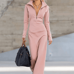 Gaia | Vestido deportivo con cremallera y cuello en V